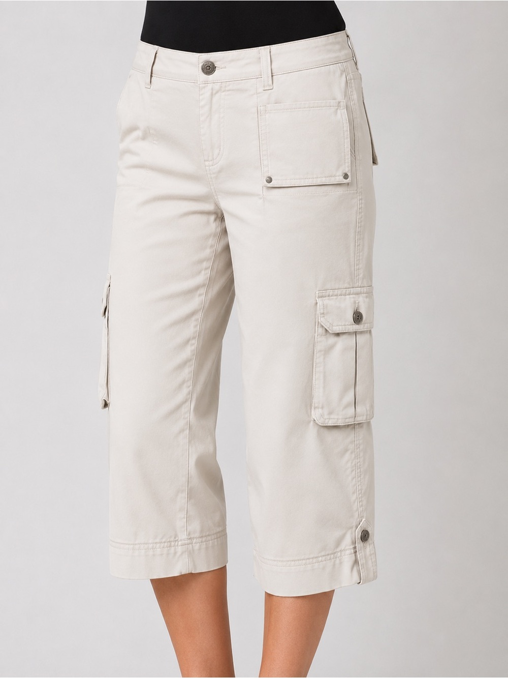 The Hempest Women’s Cargo Capri Ivory Size 6